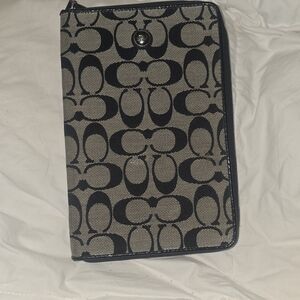 Coach Black and Tan Signature Kindle Cover